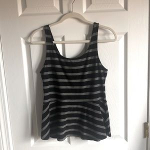 Express Peplum Striped Tank